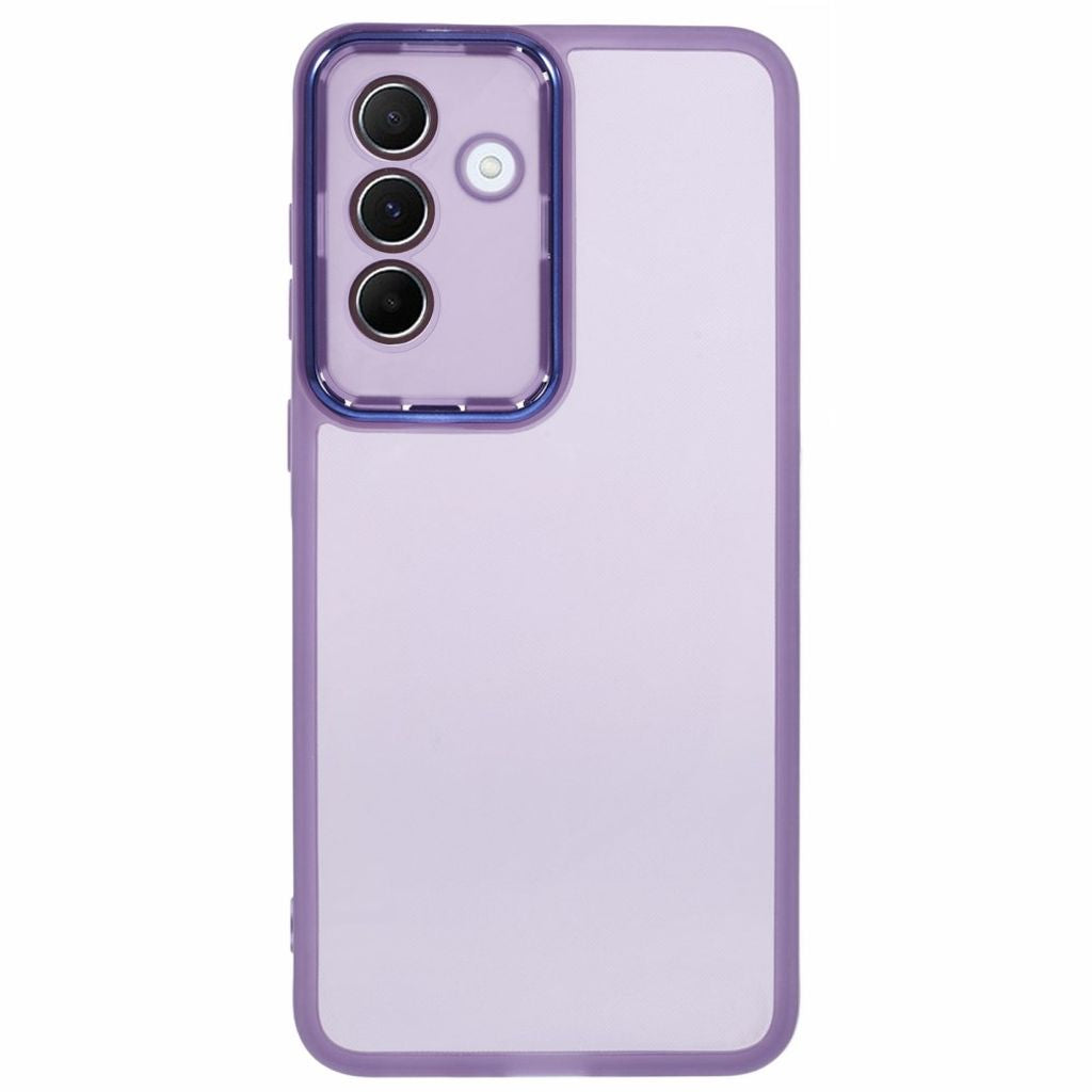 Samsung Galaxy A27 5G Case TPU Electroplated Camera Frame - Transparent Purple — Samsung