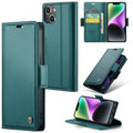 CASEME iPhone 14 Wallet Cover RFID Blocking 3 Card Slots – Green