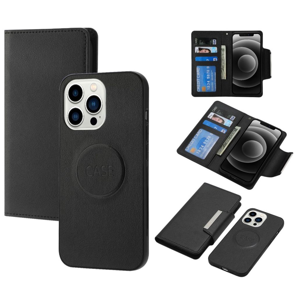 iPhone 16 Pro Max wallet cover with card slot - Black — Övrigt