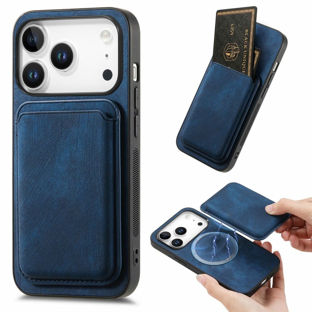 iPhone 18 Pro/17 Pro Magsafe Case with Removable Wallet - Blue — Övrigt