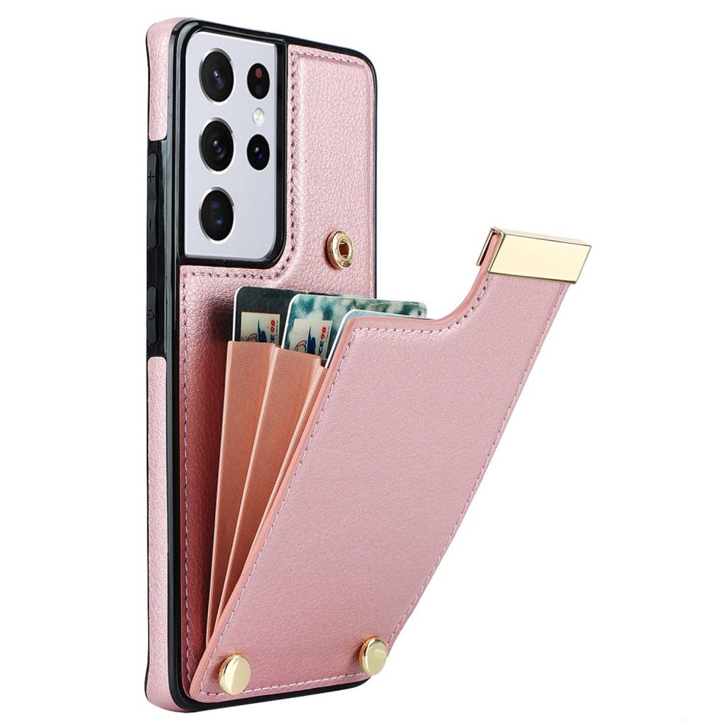 Samsung Galaxy S21 Ultra 5G Case with card holder - Rose Gold — Samsung