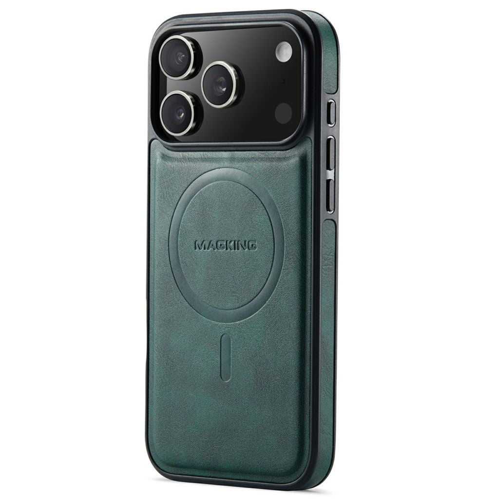 MAGKING K1 iPhone 18 Pro / 17 Pro MagSafe Case PU-leather - Green — MAGKING