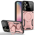 Samsung Galaxy A36 5G / A56 5G Phone Case with Ring holder - Rose gold