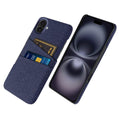 iPhone 17 Case in textile with 2 Card Slots - Blue
