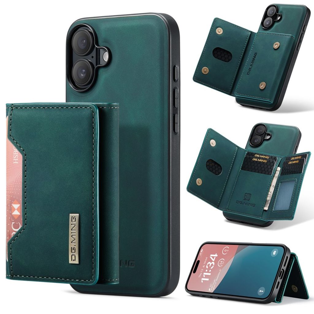 DG.MING iPhone 17 Case with Wallet - Green — DG.MING