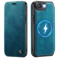 CASEME 053 iPhone 16e/iPhone 17e Wallet Cover MagSafe RFID blocking - Blue