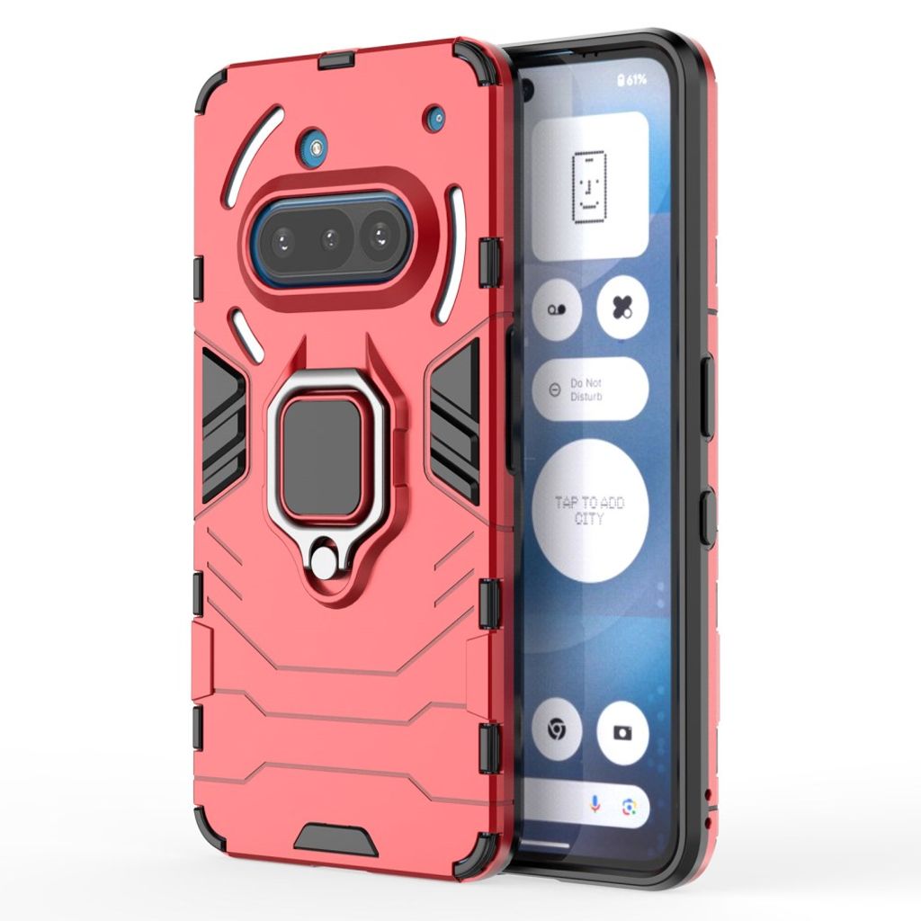 Nothing Phone (3a) Case with Ring holder - Red