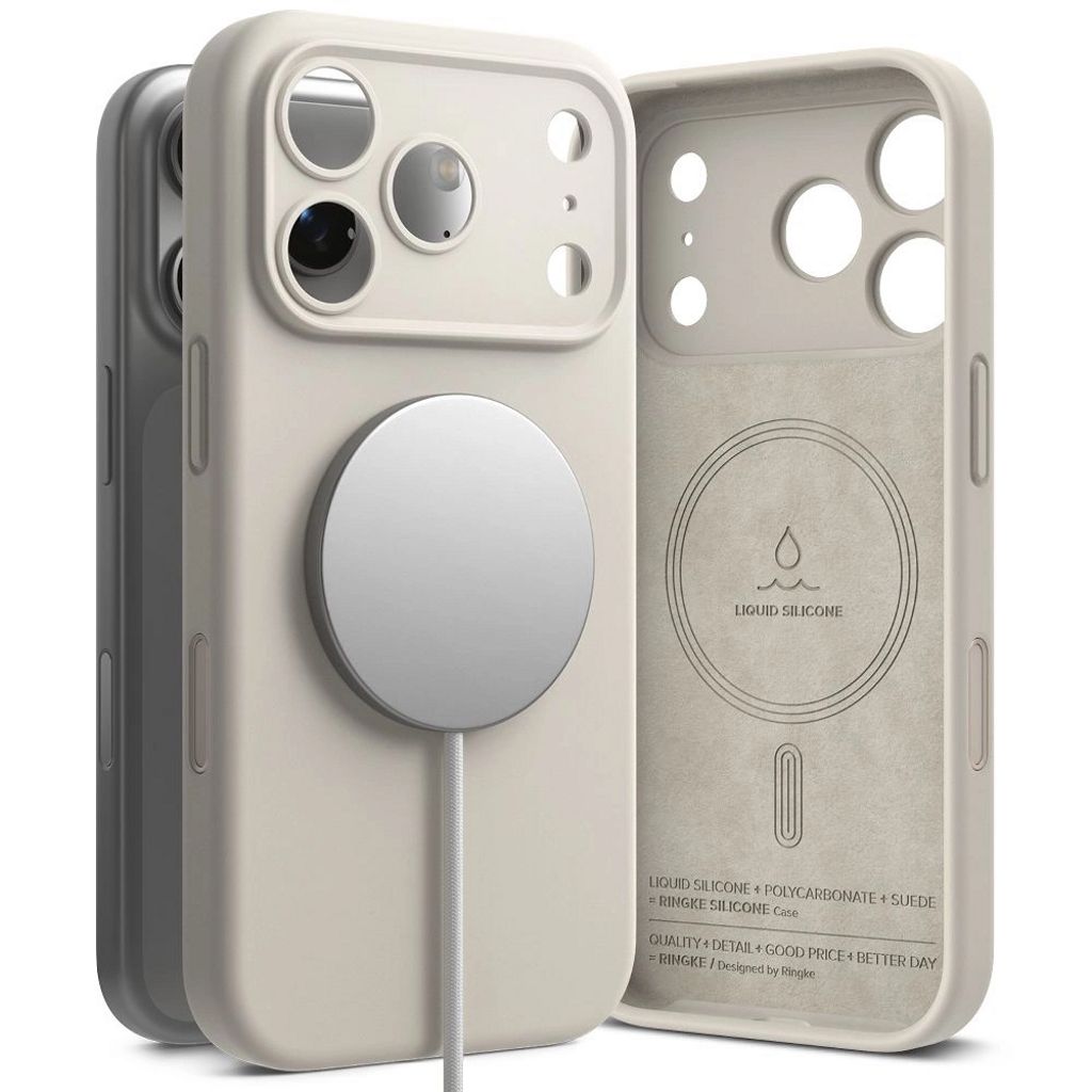 Ringke Silicone Magnetic MagSafe Case for iPhone 17 Pro - Beige — Ringke