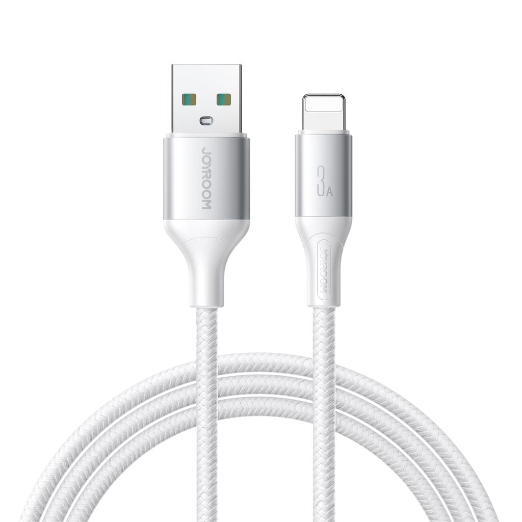 Joyroom Flash Series Fast Charging USB-A to Lightning Cable 3A, 1m - White — Joyroom