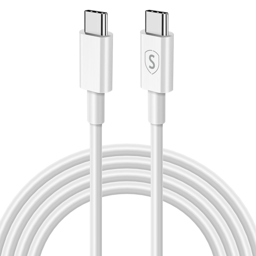 SiGN Fast Charging Cable USB-C to USB-C 60W, 3A, PD, 3m - White — SiGN