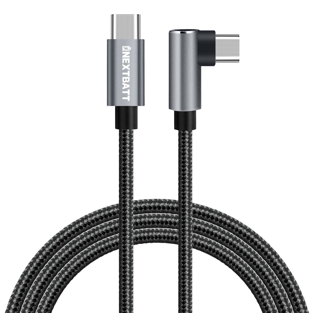 NEXTBATT USB-C to USB-C Angled Cable 60W, 2m - Black