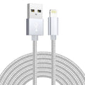 SiGN USB to Lightning Cable, 2.1A, 3m, Nylon - Silver — SiGN