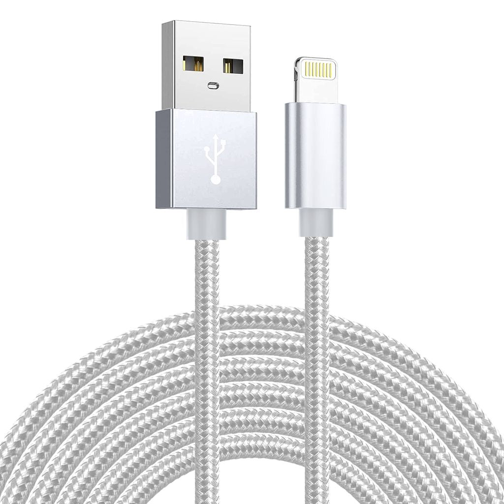 SiGN USB to Lightning Cable, 2.1A, 3m, Nylon - Silver — SiGN