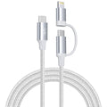 SiGN 2in1 USB-C to USB-C 60W PD 3A / Lightning 27W cable, 1m - White