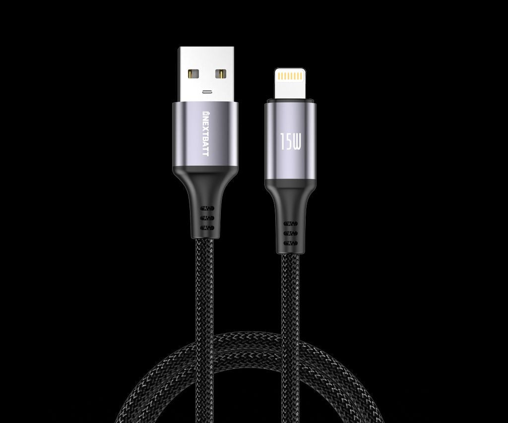 NEXTBATT USB-A to Lightning Cable 15W, 2m - Black