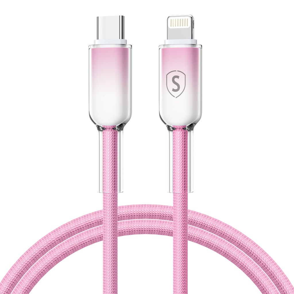 SiGN Dynamic Series USB-C to Lightning Cable 2.4A, 1m - Pink — SiGN