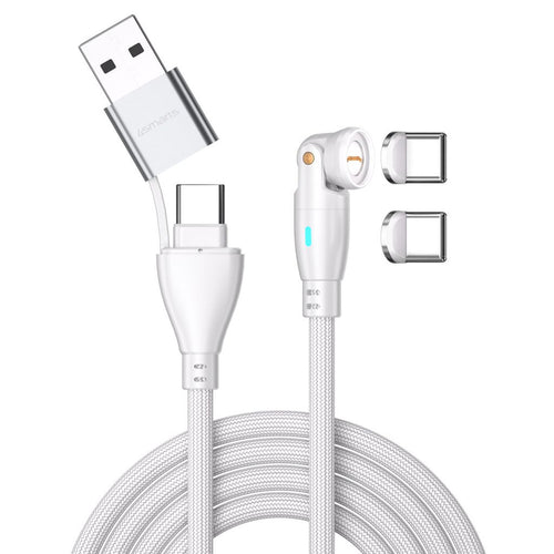 4Smarts GravityCord USB-C/A 540° Magnetic Cable 100W, 1,8m - White — 4Smarts