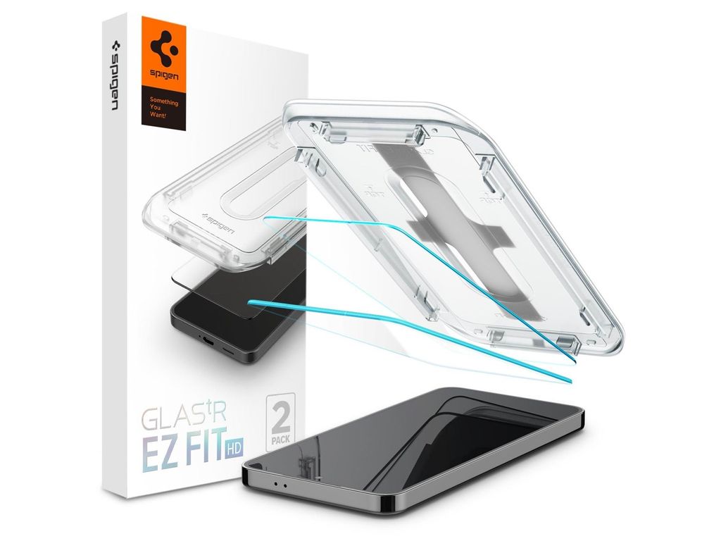 Spigen Samsung Galaxy S25 / S24 Glas.tR EZ Fit HD Screen Protector, 2-pack