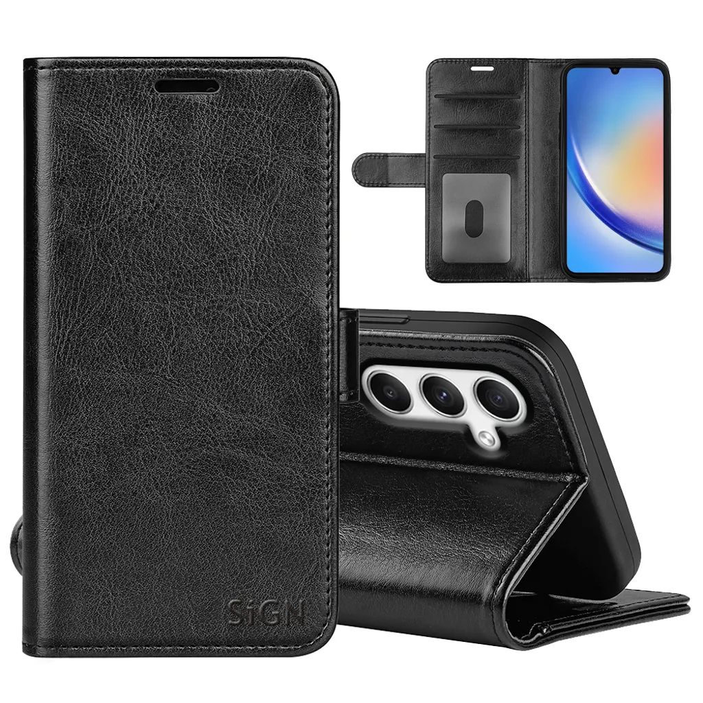 SiGN Wallet Cover for Samsung Galaxy A36 - Black — SiGN