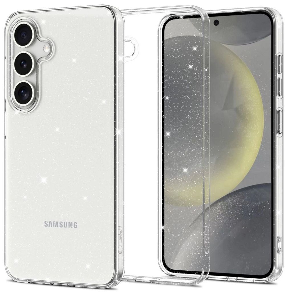 Tech-Protect Samsung Galaxy S25 Flexair Glitter Case - Transparent