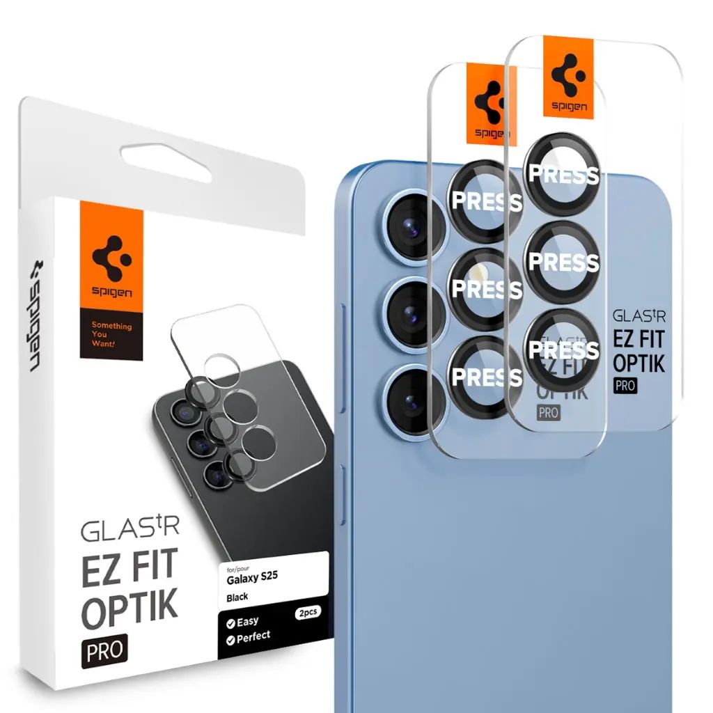 Spigen Glas.tR Ez Fit Optik Pro HD Lens protector 2-pack for Samsung Galaxy S25