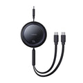 Baseus USB-C Retractable Cable to 2x USB-C 100W, 1m - Black — Baseus