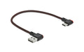 Delock USB-A to USB-C Angled Cable, 0.2m - Black