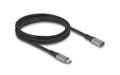 Delock USB-C Extension Cable male to female 40Gbps 240W PD, 1m - Grey — DeLOCK