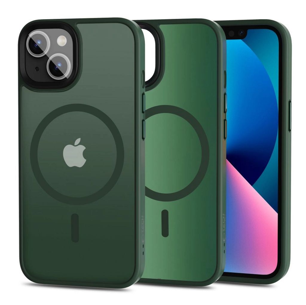Tech-Protect MagMat MagSafe Case for iPhone 13 - Matte Green