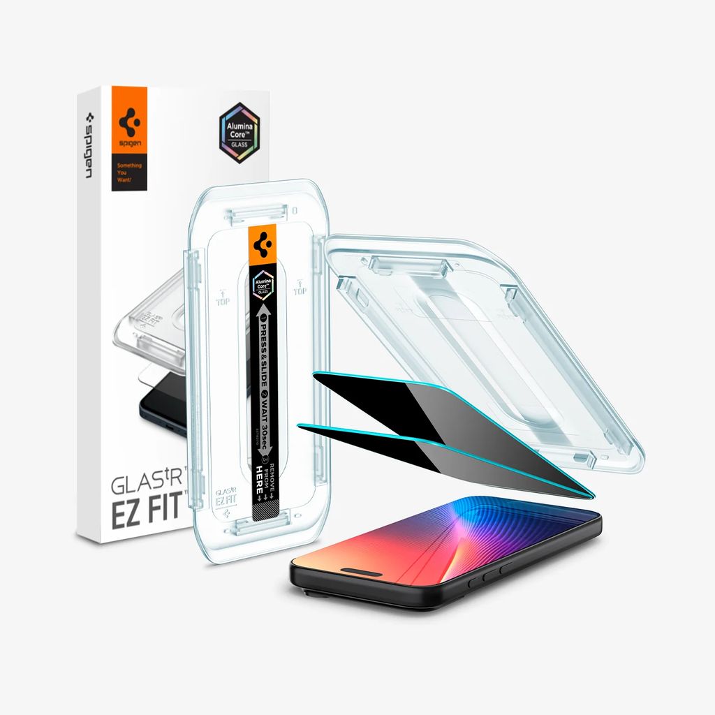 Spigen iPhone 17 Air Glas.tR EZ Fit Privacy Screen Protector, 2-pack - Transparent — Spigen