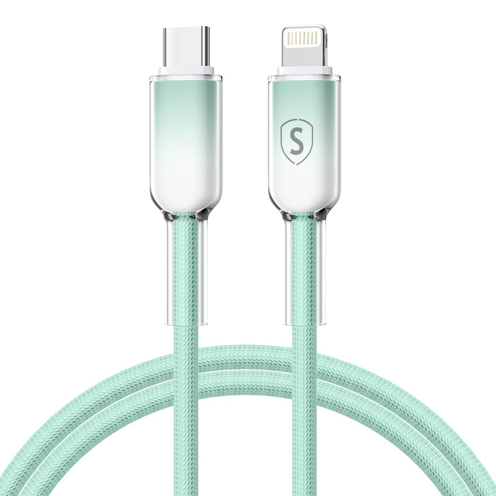 SiGN Dynamic Series USB-C to Lightning Cable 2.4A, 1m - Green — SiGN