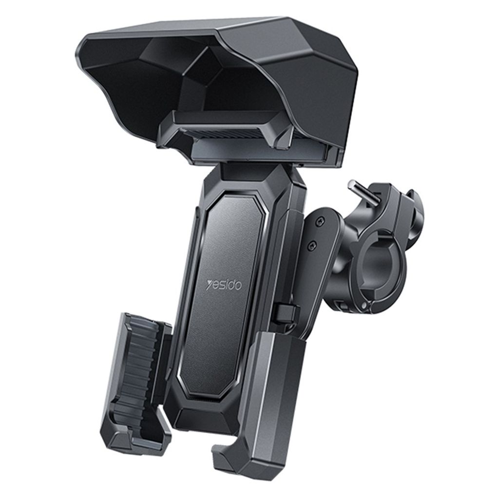 YESIDO C331 mobile phone holder with sun visor for bicycle/motorcycle/electric scooter - Black