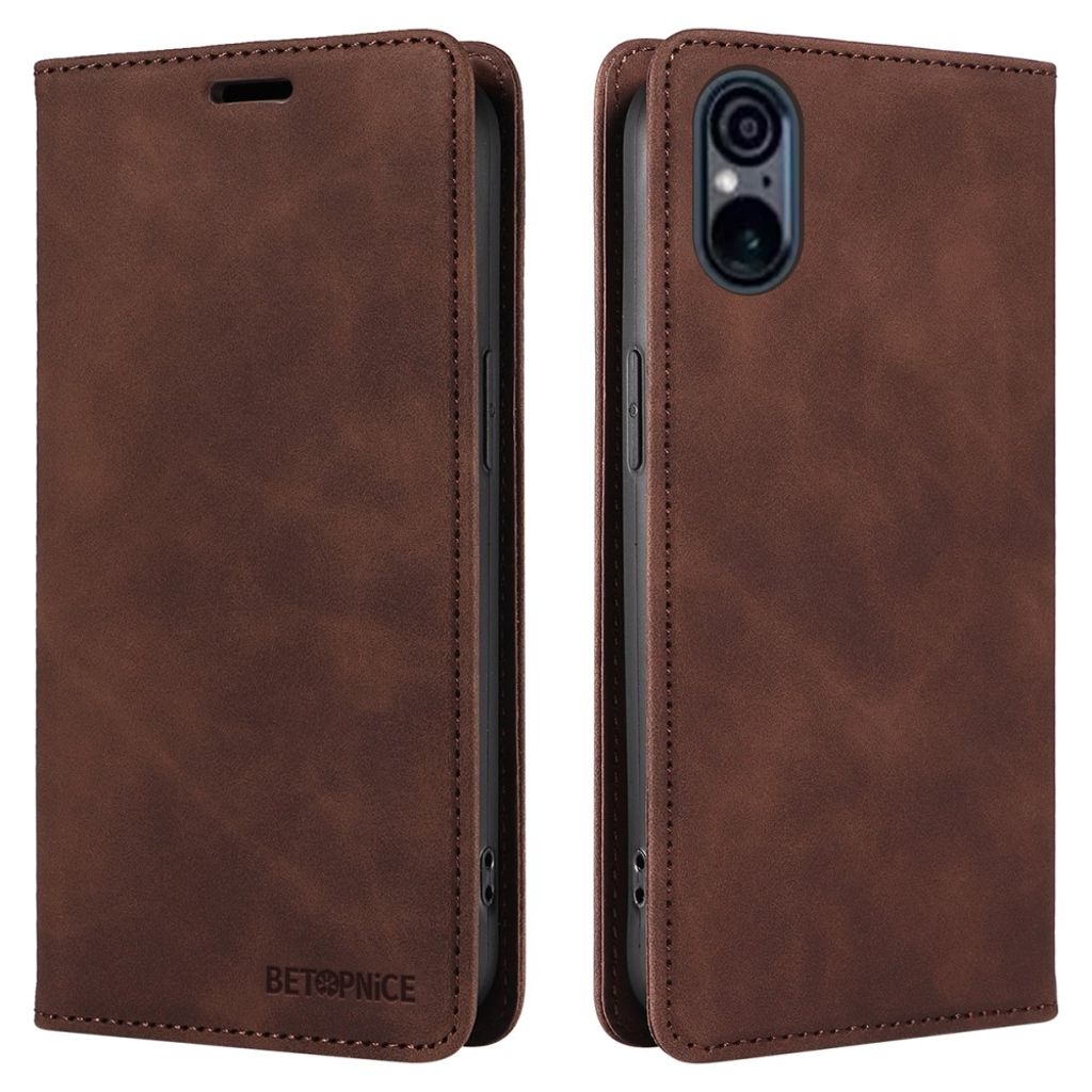BETOPNICE 003 Sony Xperia 5 VI Cover with RFID Blocking - Brown — BETOPNICE