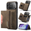 DG.MING iPhone 18 Pro Max/17 Pro Max Case with Detachable Wallet - Brown