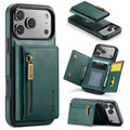 DG.MING iPhone 18 Pro/17 Pro Case Detachable Magnetic Wallet - Green