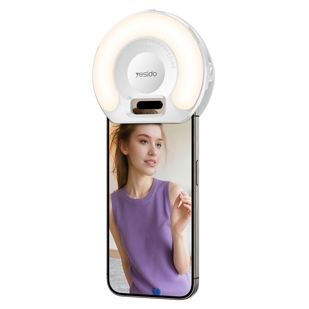 YESIDO DH13 Selfie Ring Light Clip-on LED – 3 light modes