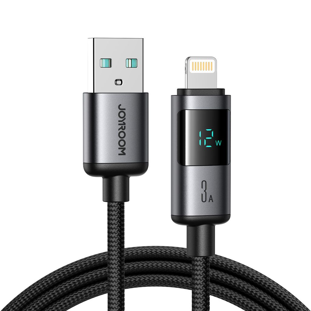 Joyroom USB-A to Lightning fast charging cable with display 3A, 1.2 m — Joyroom