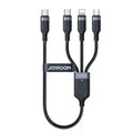 Joyroom 3-in-1 USB-C to Lightning/USB-C/Micro USB Cable 3.5A, 0.3m - Black — Joyroom