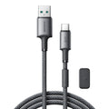 Joyroom USB-A to USB-C 480Mbps Cable with Magnetic Holder 3A, 1.2m - Gray — Joyroom