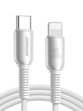 Joyroom USB-C to Lightning cable Fast charging 30W, 1.2m - light gray — Joyroom