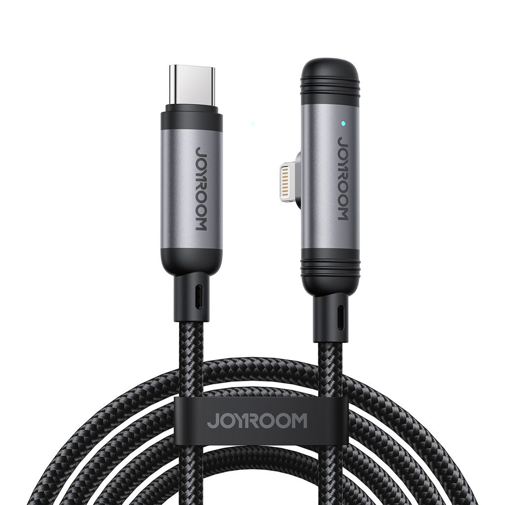 Joyroom USB-C to Lightning angled fast charging cable 30W, 1.2m - Black — Joyroom