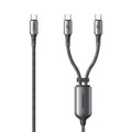 Joyroom S-A57 RapidX Series fast charging cable 100W USB-C to 2x USB-C – Gray