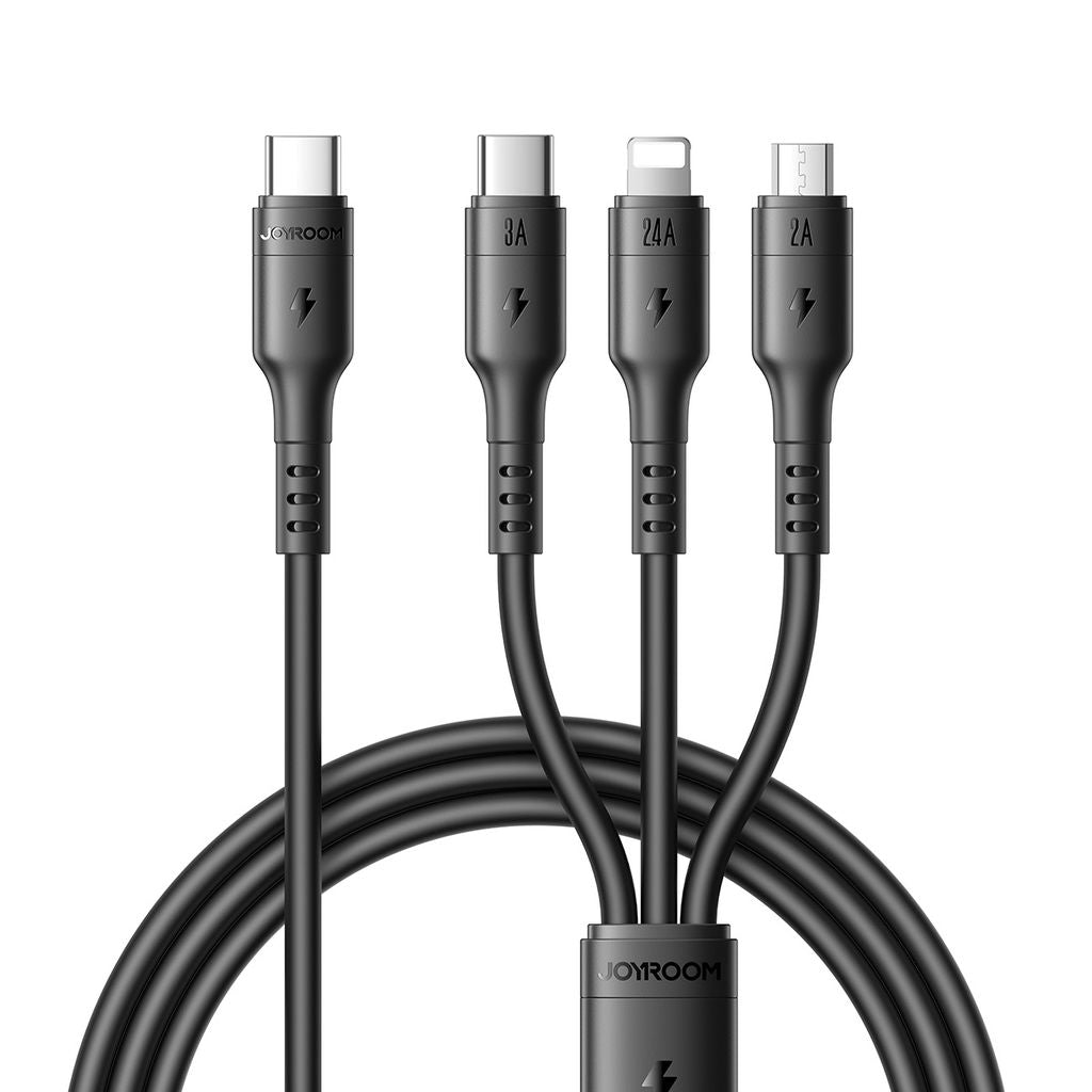 Joyroom S-A61 OmniGo Series 3-in-1 USB-C Charging cable USB-C/Lightning/Micro - black