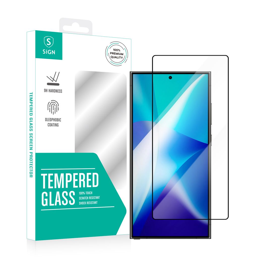 SiGN Samsung Galaxy S25 Ultra Screen Protector Tempered Glass Ultrasonic fingerprint unlock — SiGN