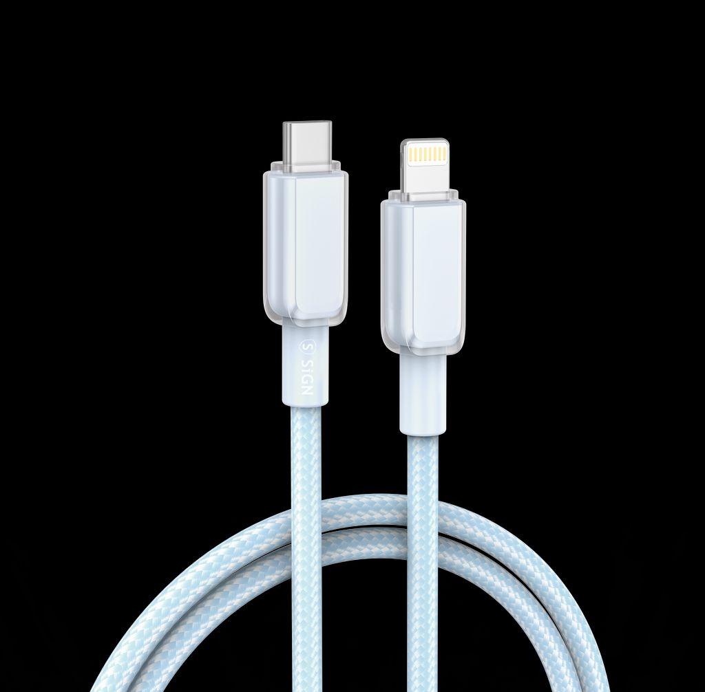 SiGN USB-C to Lightning Cable 30W, 1m - Blue