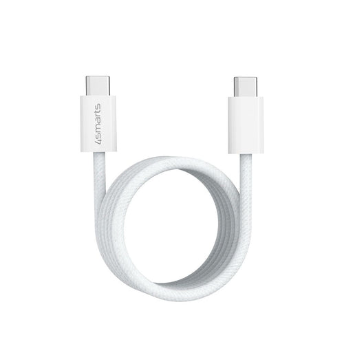 4Smarts RollUp USB-C Magnetic cable 100W, 1.5m - white — 4Smarts