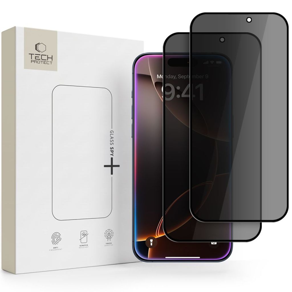 Tech-Protect Glass SPY+ Privacy Screen Protector 2-pack for iPhone 18 Pro Max — Tech-Protect