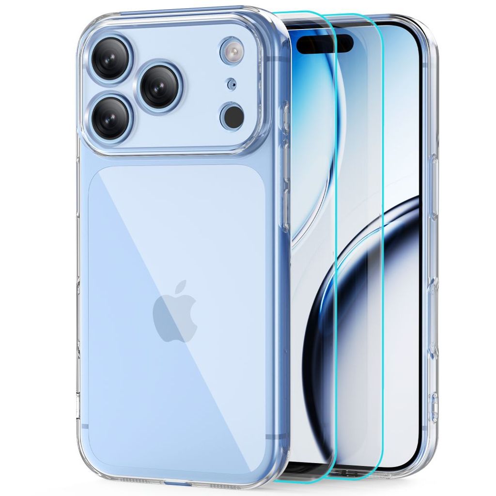 Tech-Protect iPhone 18 Pro Max/17 Pro Max Case + Tempered Glass 2-Pack - Transparent — Tech-Protect