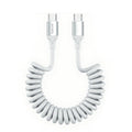 4Smarts USB-C Cable Retractable Spiral 100W, 1.35m – white — 4Smarts