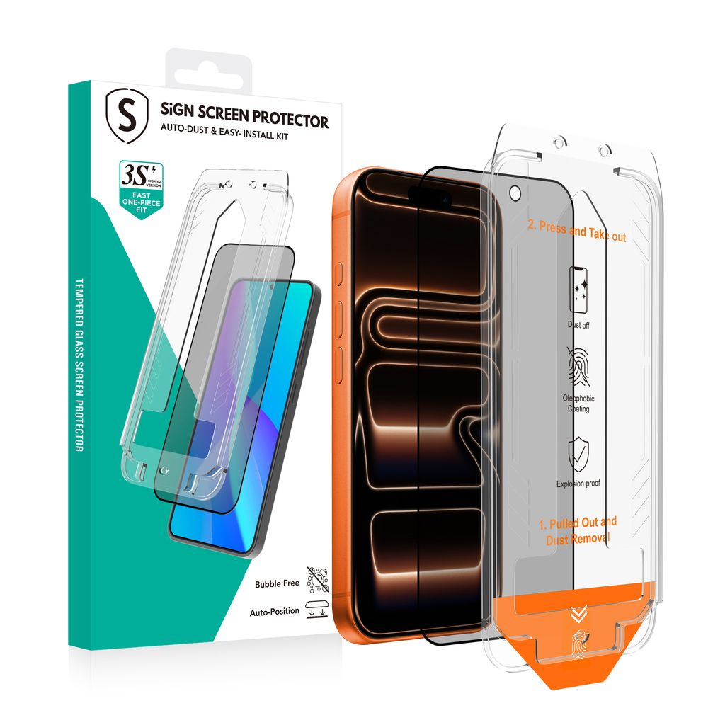 SiGN Privacy Screen Protector iPhone 17 Pro Max – EZ Apply with dust free applicator — SiGN